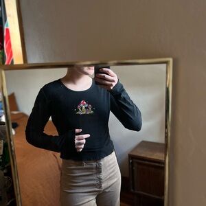 Cute Black Mushroom Top